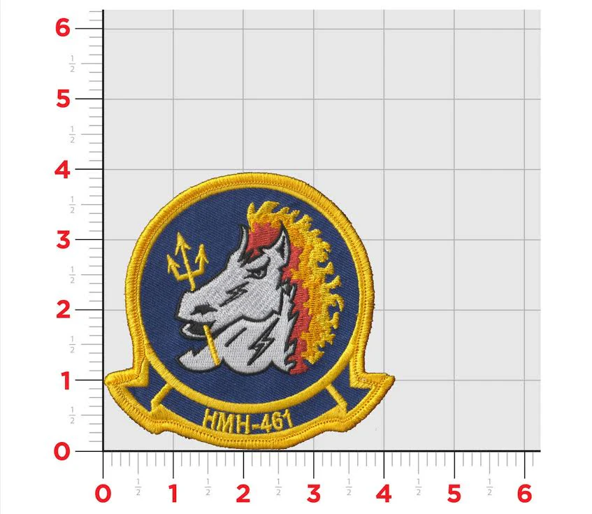 Officially Licensed USMC HMH-461 Iron Horse Squadron Patches