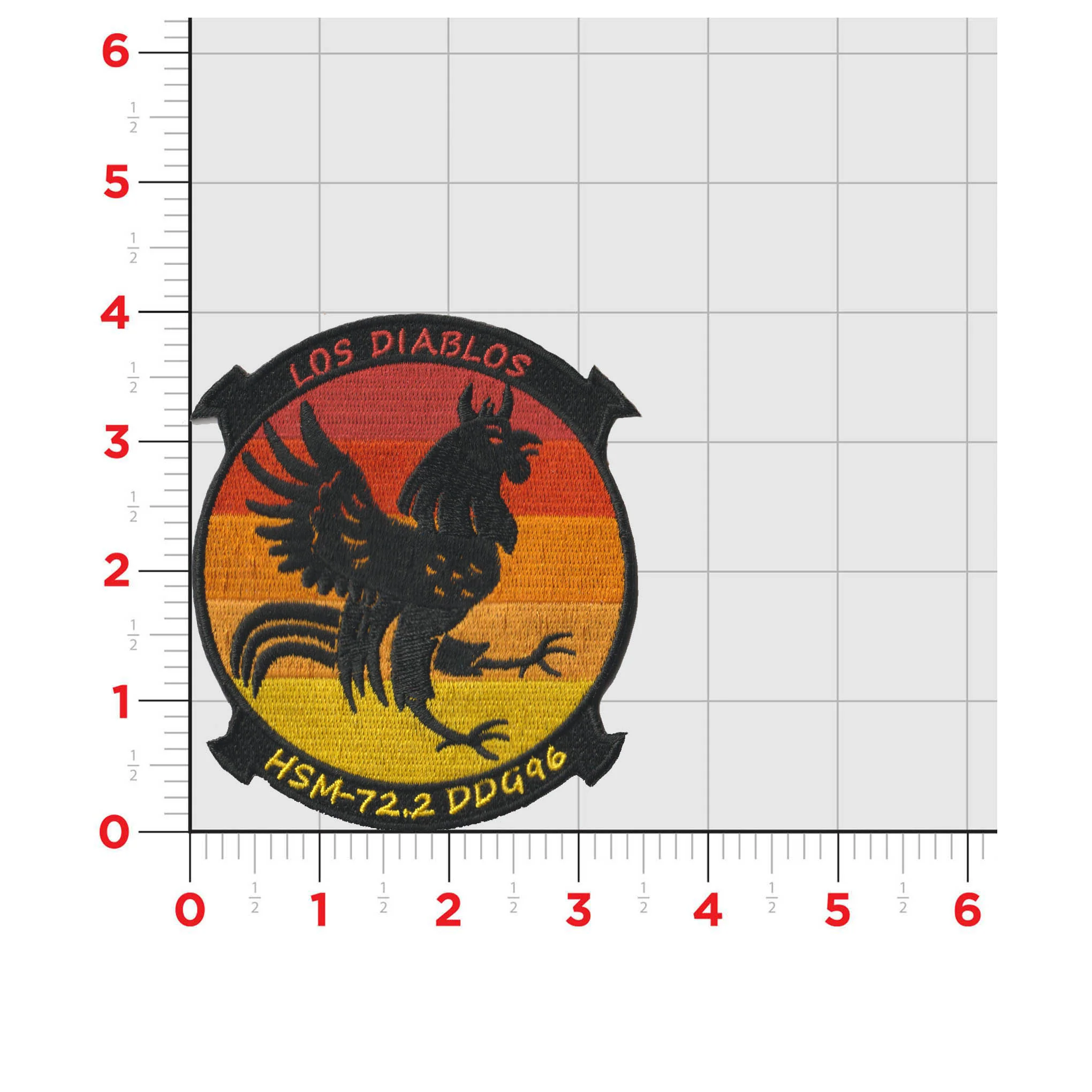 Official HSM-72.2 Los Diablos DDG 96 Det Patches
