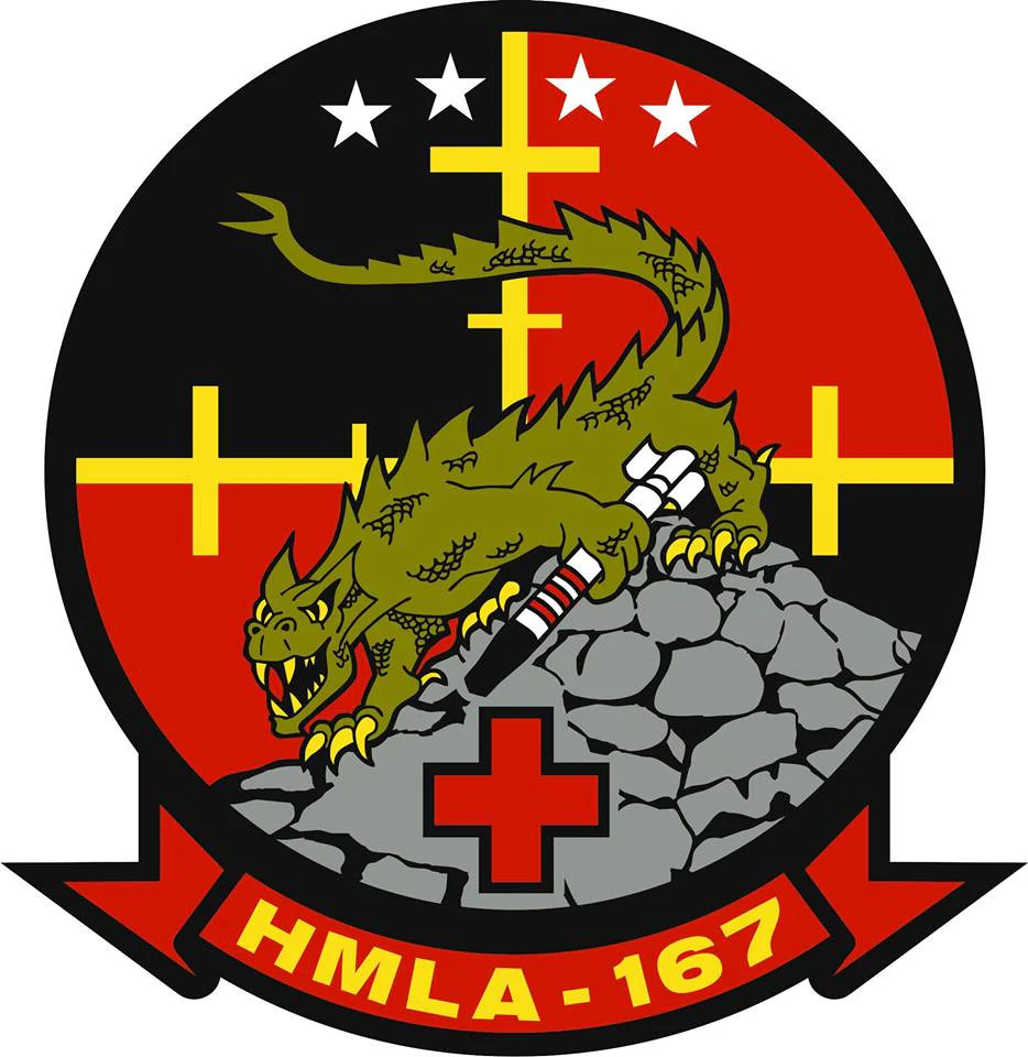 Officially Licensed USMC HMLA-167 Warriors Sticker