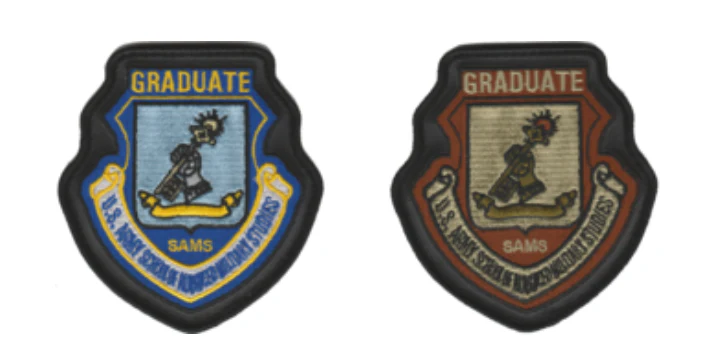 USAF SAMS Graduate Leather Edge Patch