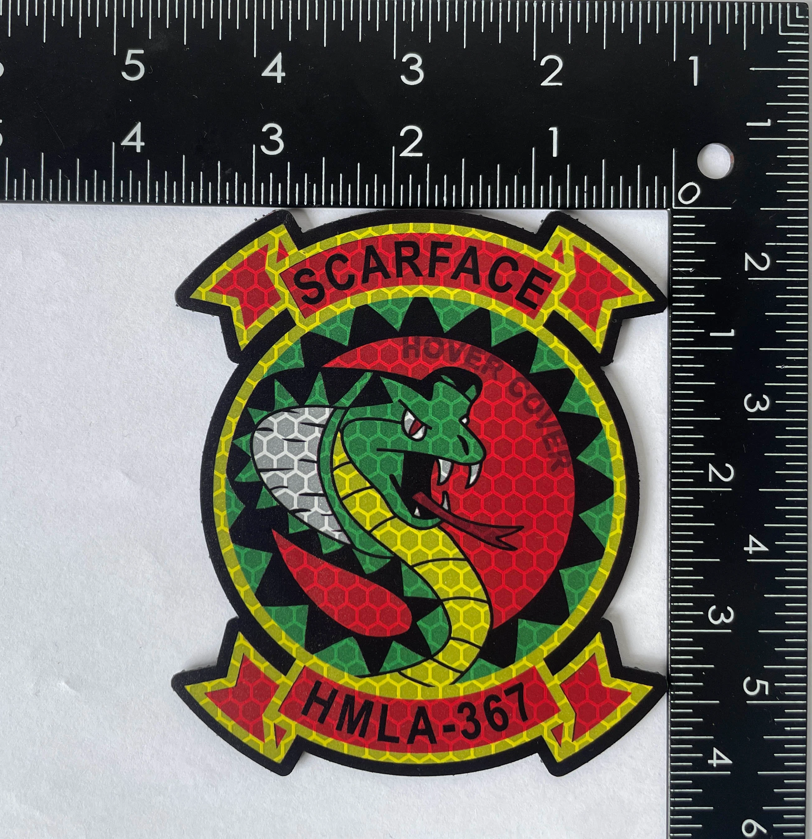 Officially Licensed USMC HMLA-367 Scarface IR Reflective Hover Cover Patch