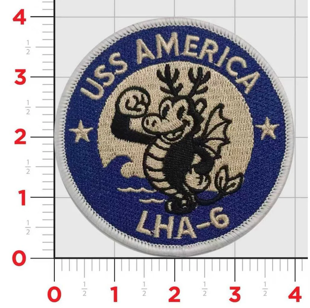 Officially Licensed US Navy USS America LHA-6 Throwback Shoulder Patch