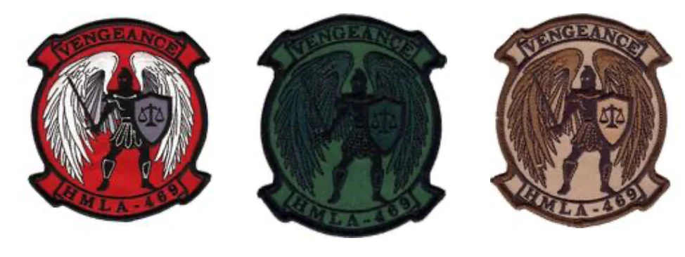 Officially Licensed USMC HMLA-469 Vengeance Squadron Patches