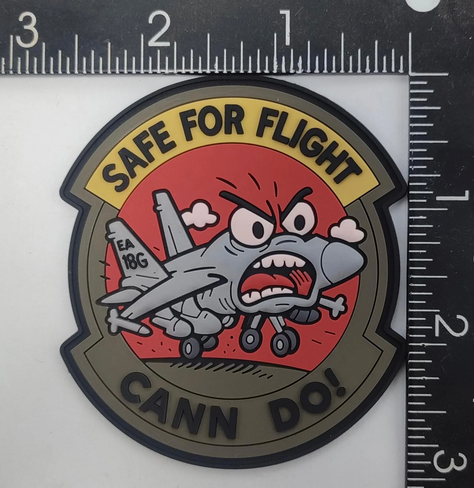 EA-18 Growler Safe For Flight Cann Do PVC Patch