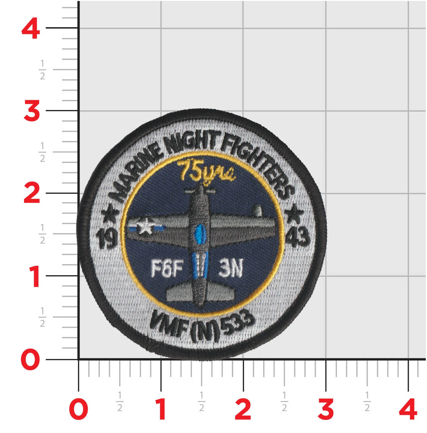 Official VMFA(AW)-533 Hawks Throwback 75th Anniversary Shoulder Patches