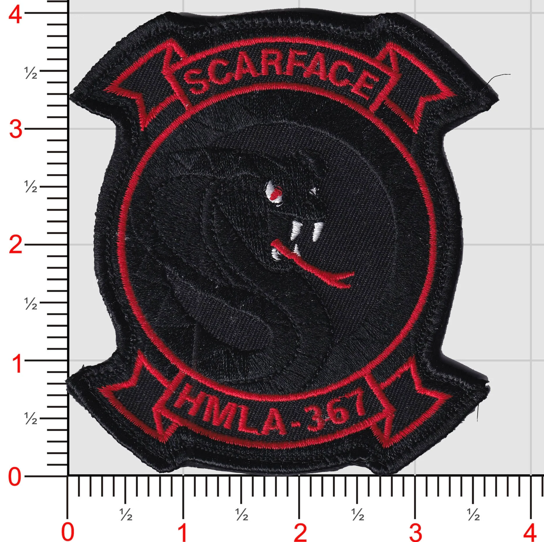 Officially Licensed USMC HMLA-367 Scarface Night Ops Patch
