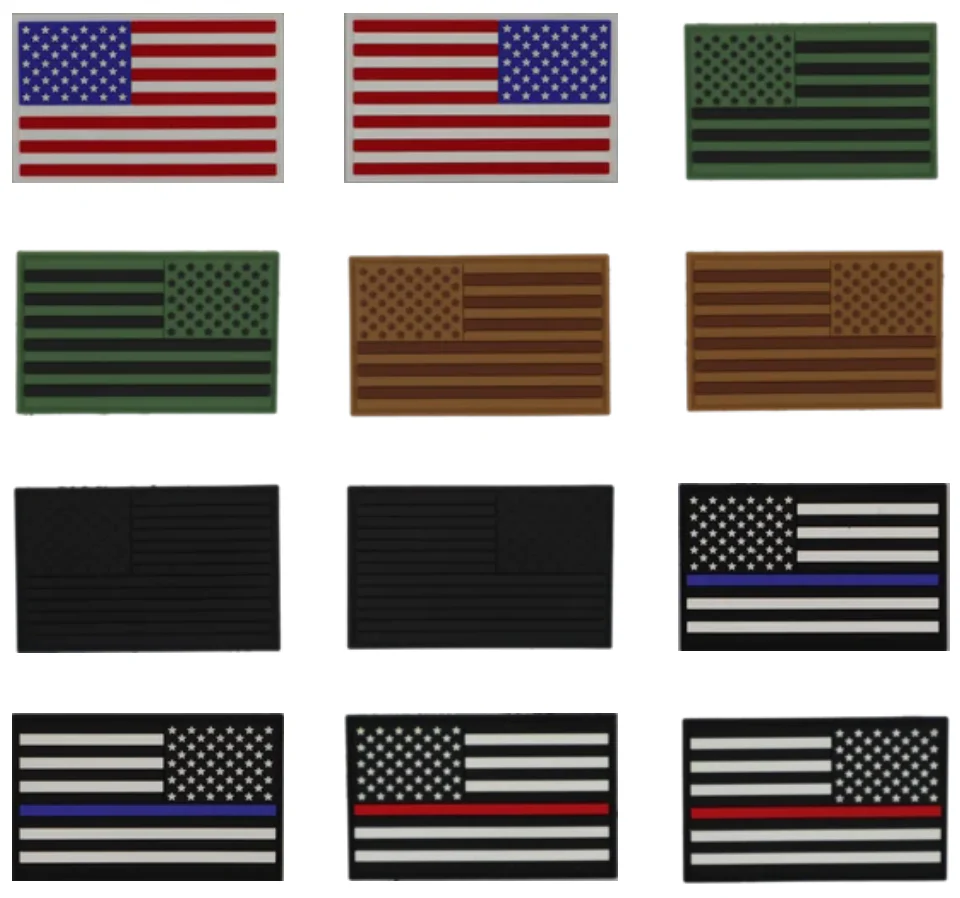 American Flag PVC Patches