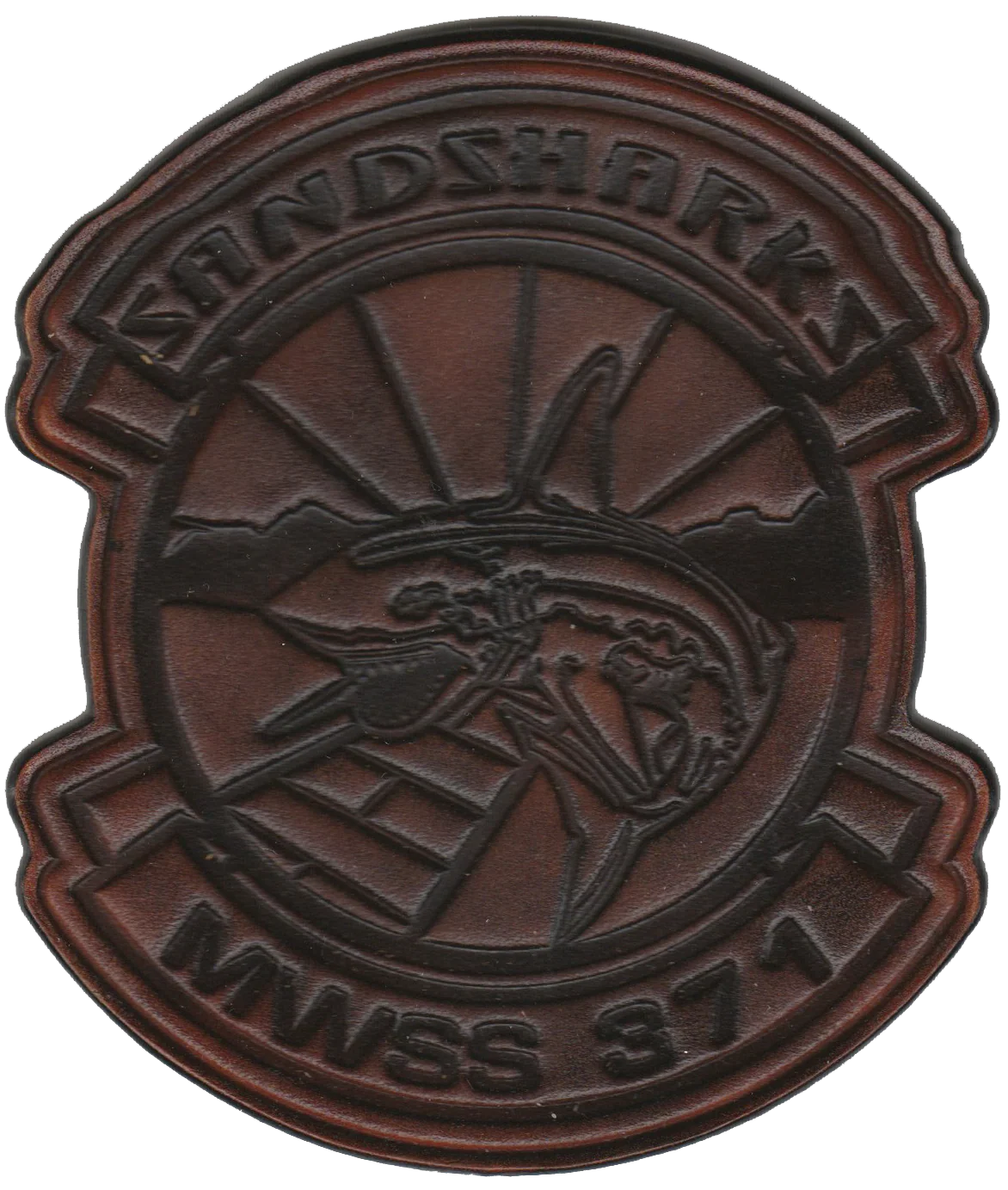 Officially Licensed MWSS-371 Sandsharks Leather Patches