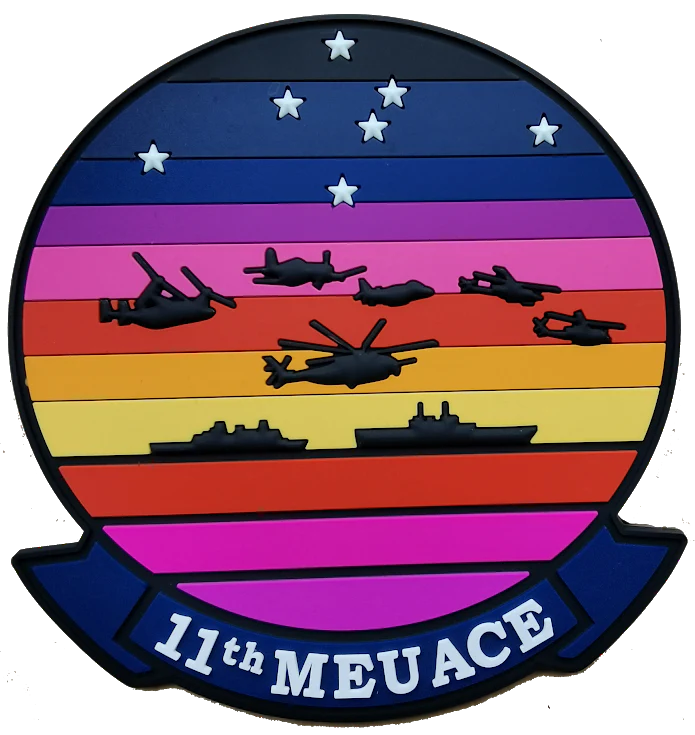 Official VMM-165 White Knights 11th MEU ACE PVC Patches