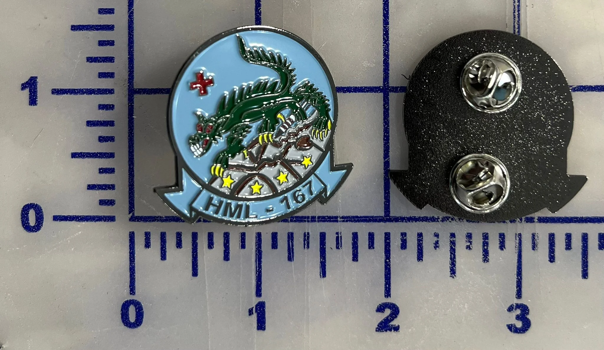 Officially Licensed USMC HML-167 Warriors Pins