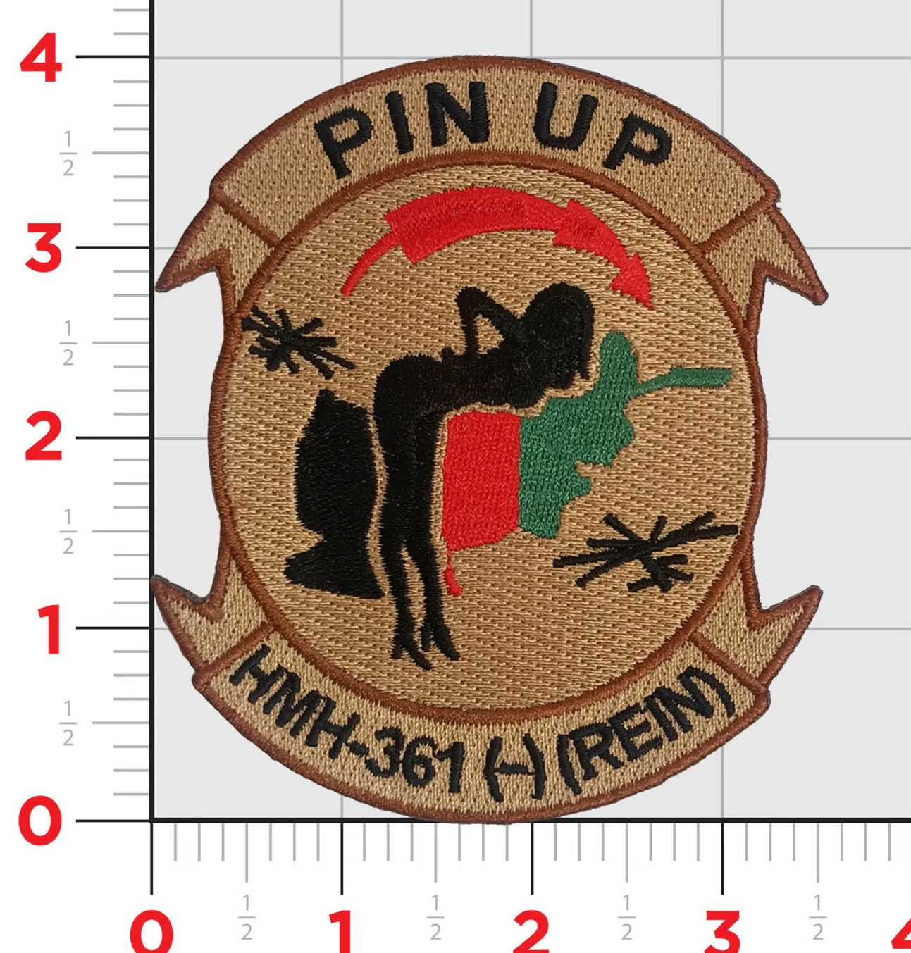 Official HMH-361 Desert Pin-up Patch