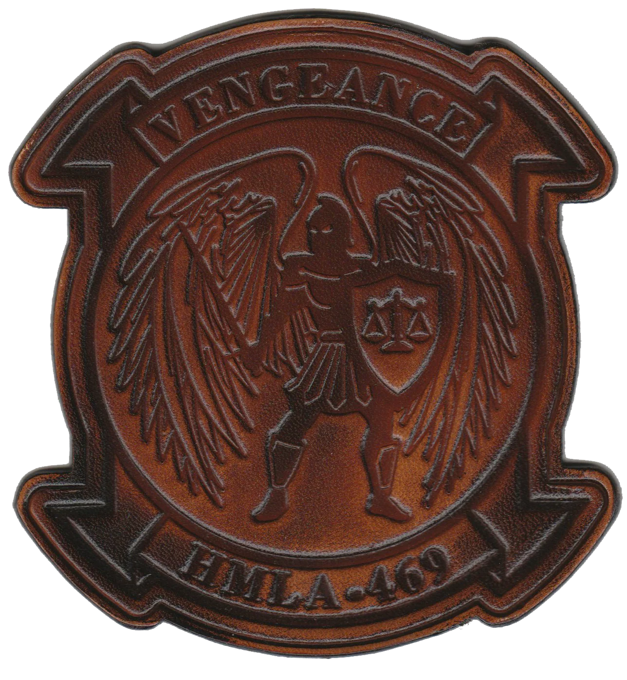 Officially Licensed HMLA-469 Vengeance Leather Squadron Patches