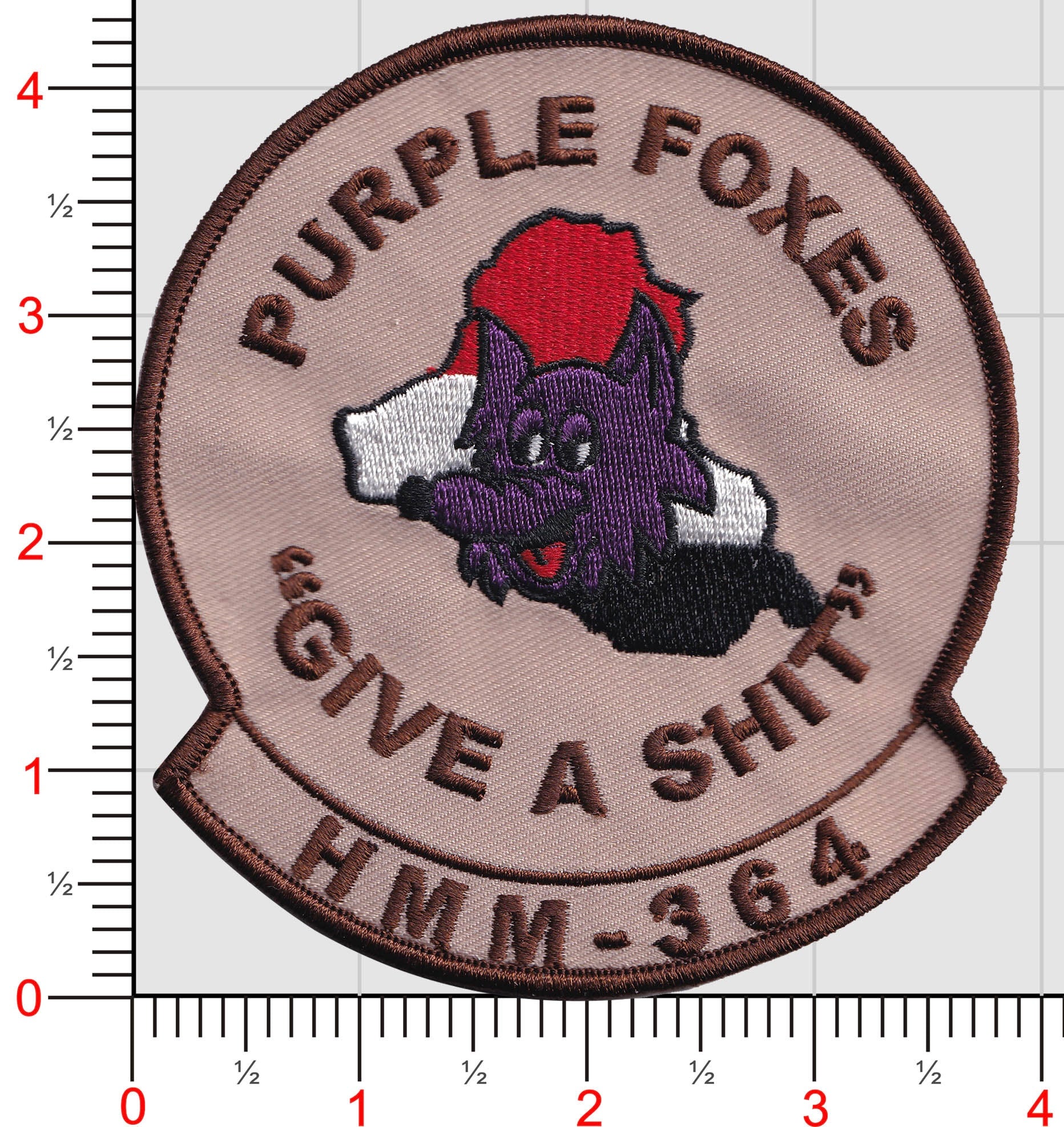 Official HMM 364 Purple Foxes Iraq Patch