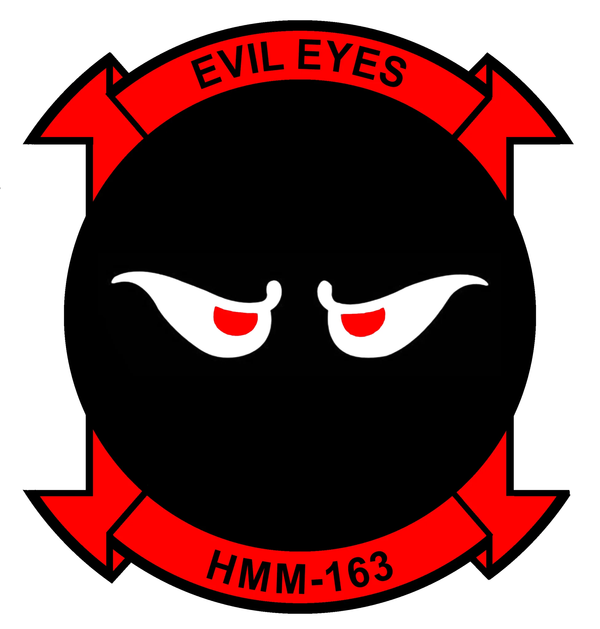 Officially Licensed USMC HMM-163 Evil Eyes Sticker