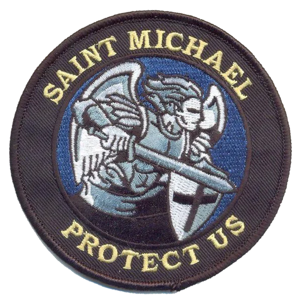 St. Michael Patch for Law Enforcement, Blue Background Patch
