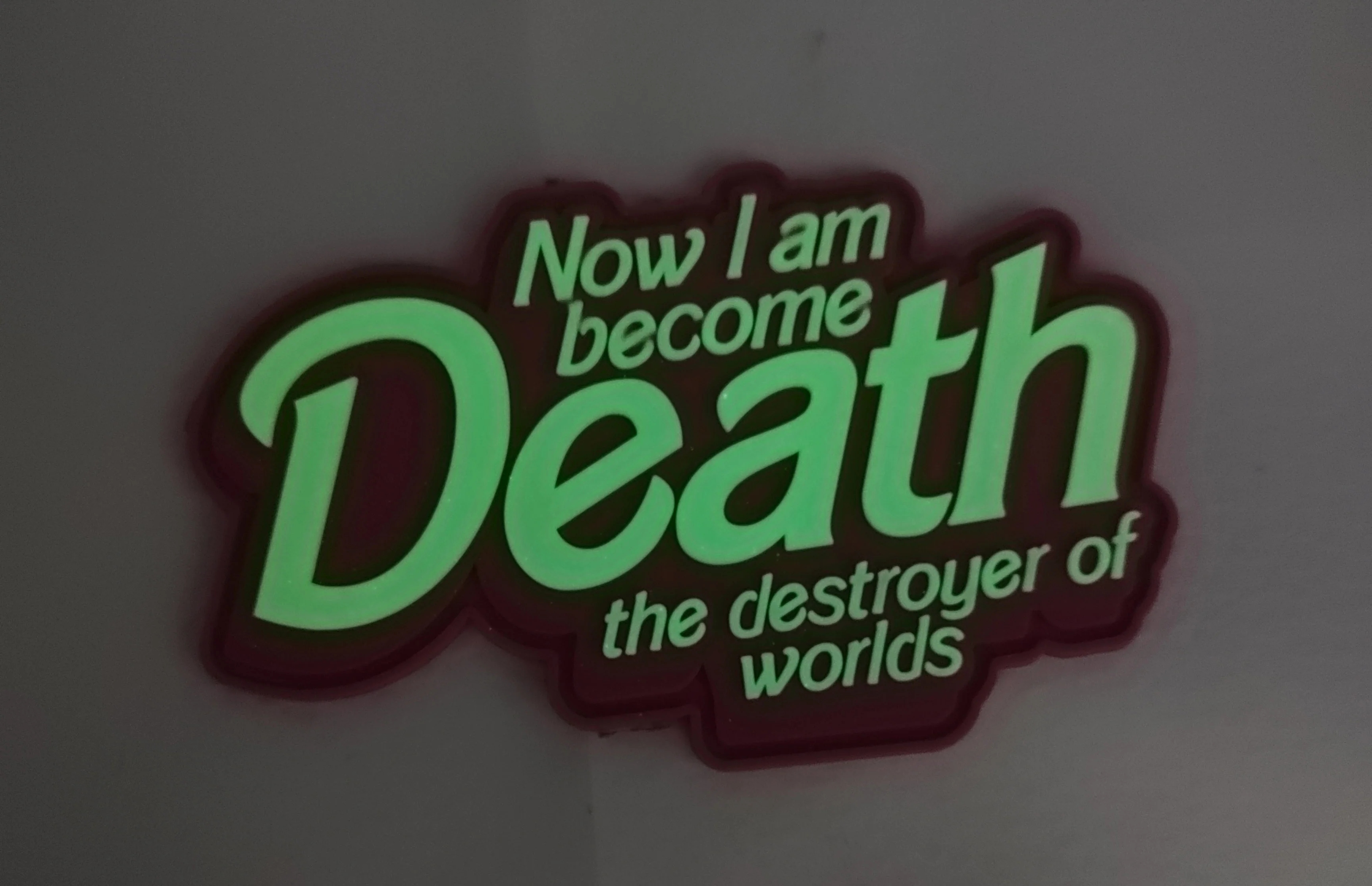 Barbie-heimer Now I become Death PVC patch