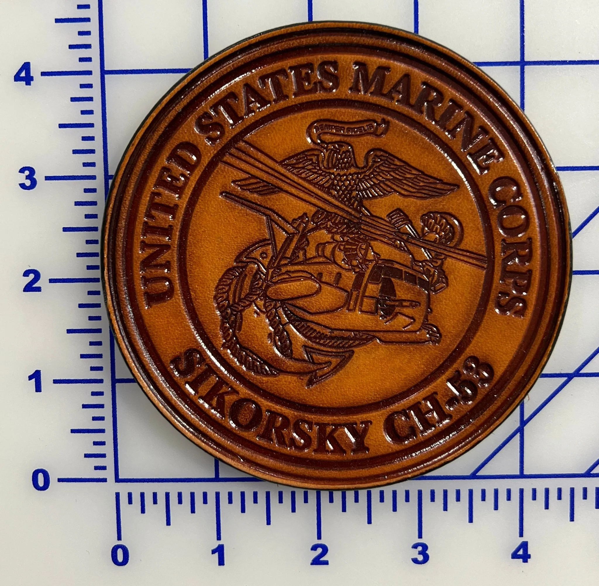 Officially Licensed USMC CH-53 Commemorative Leather Patch