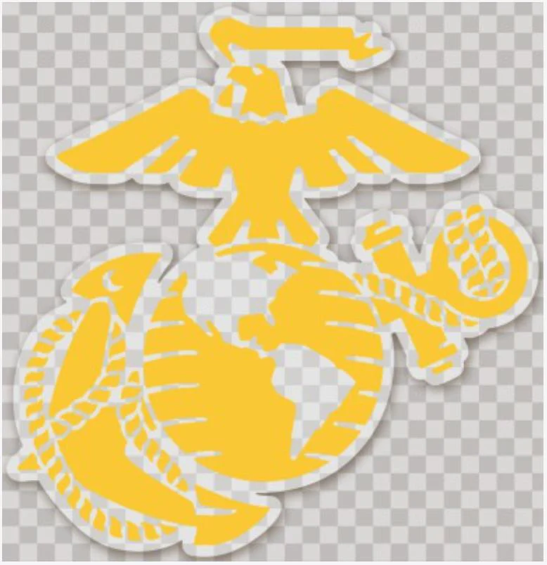 Officially Licensed USMC Eagle Globe And Anchor Sticker