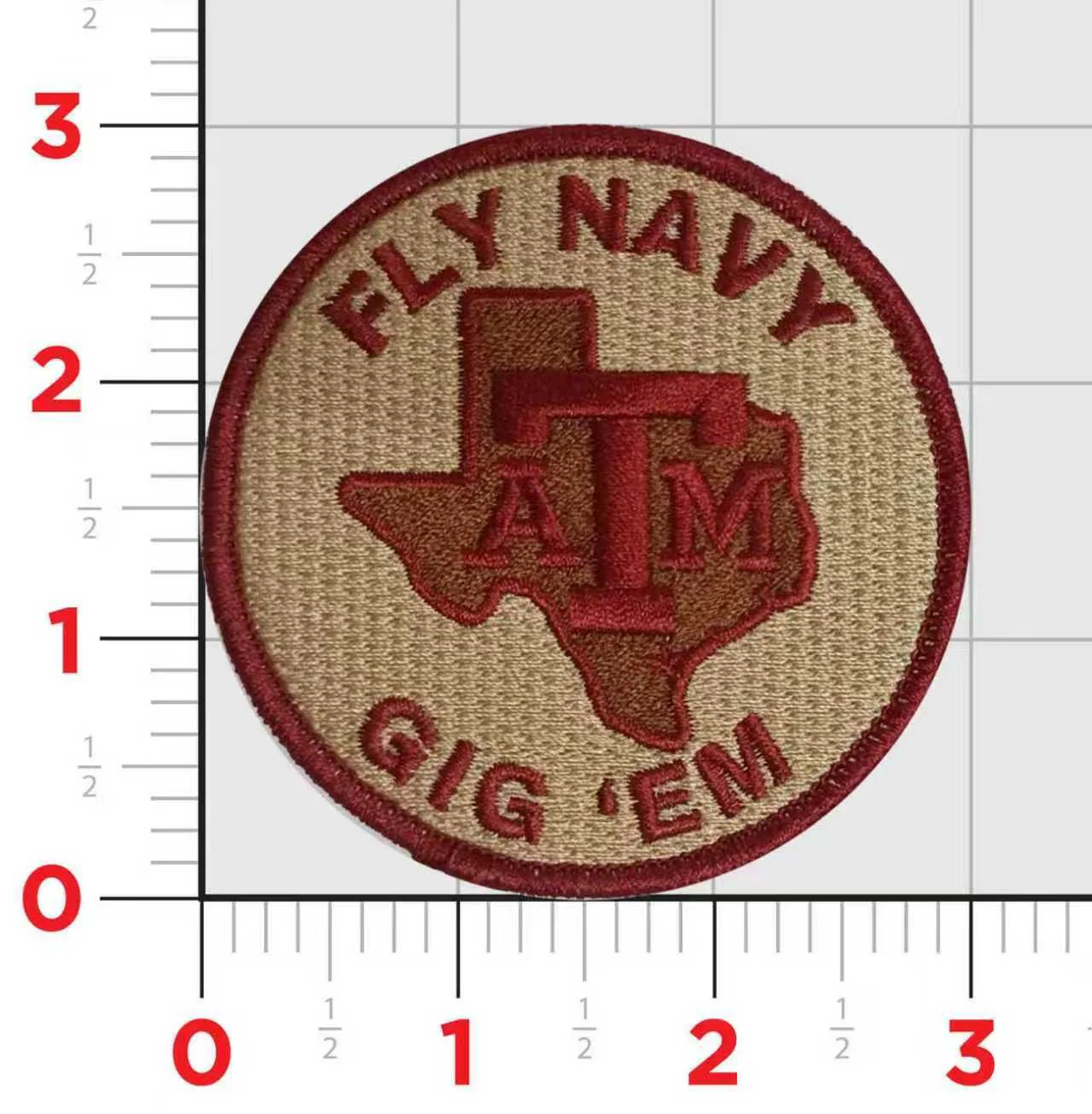 Fly Navy Texas A&M Gig 'Em Shoulder Patches