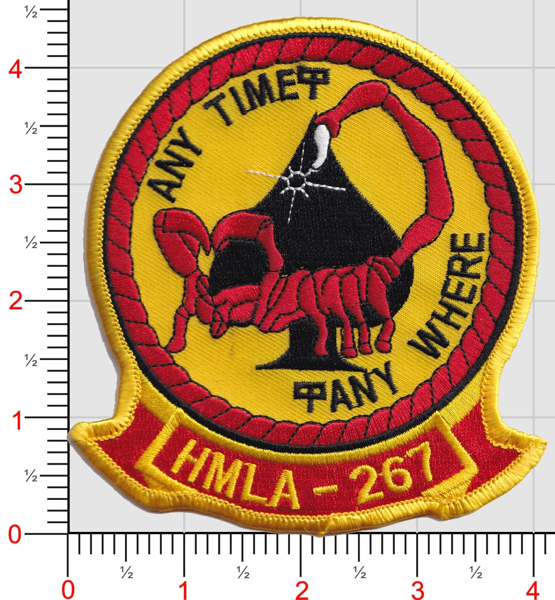 Officially Licensed USMC HMLA-267 Stingers Patch