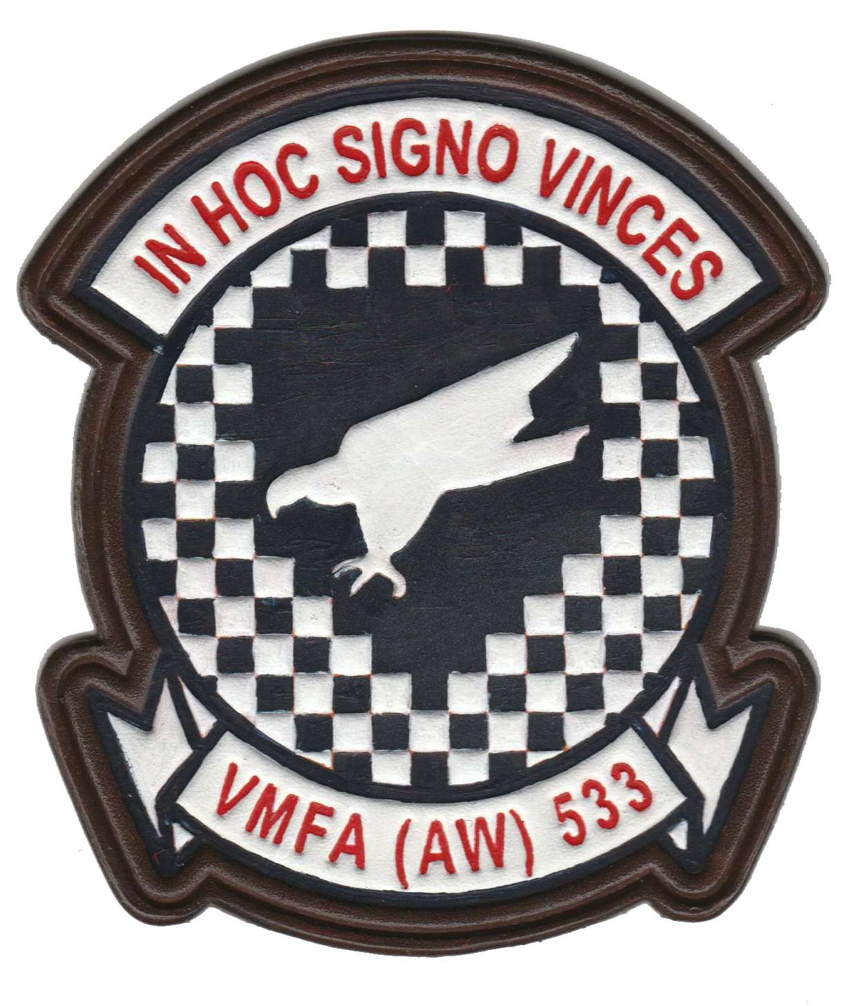 Officially Licensed UMSC VMFA (AW)-533 Hawks leather patch