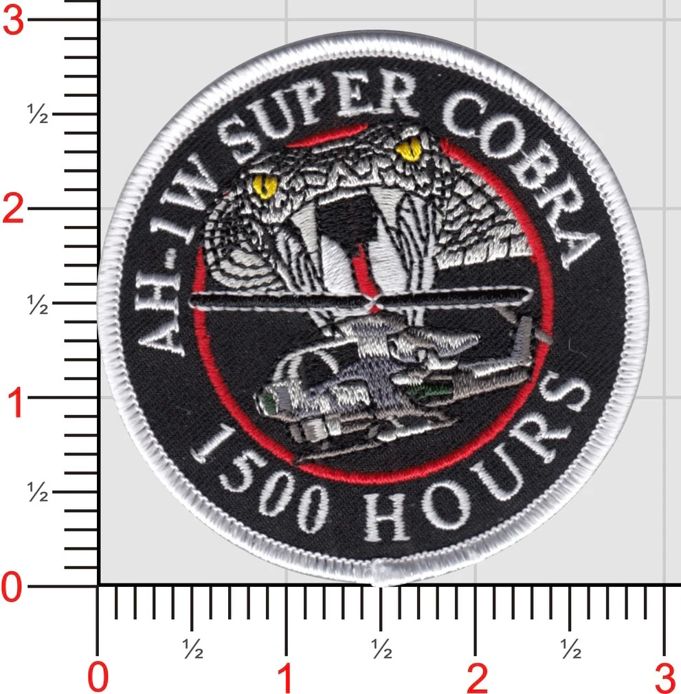 AH-1W Super Cobra Hours patches