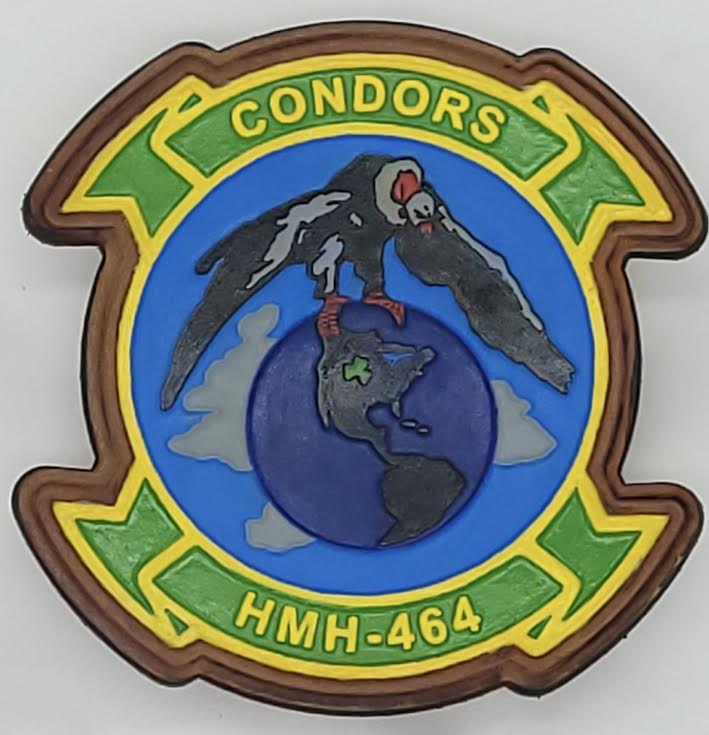 Officially Licensed USMC HMH-464 Condors Leather Patch