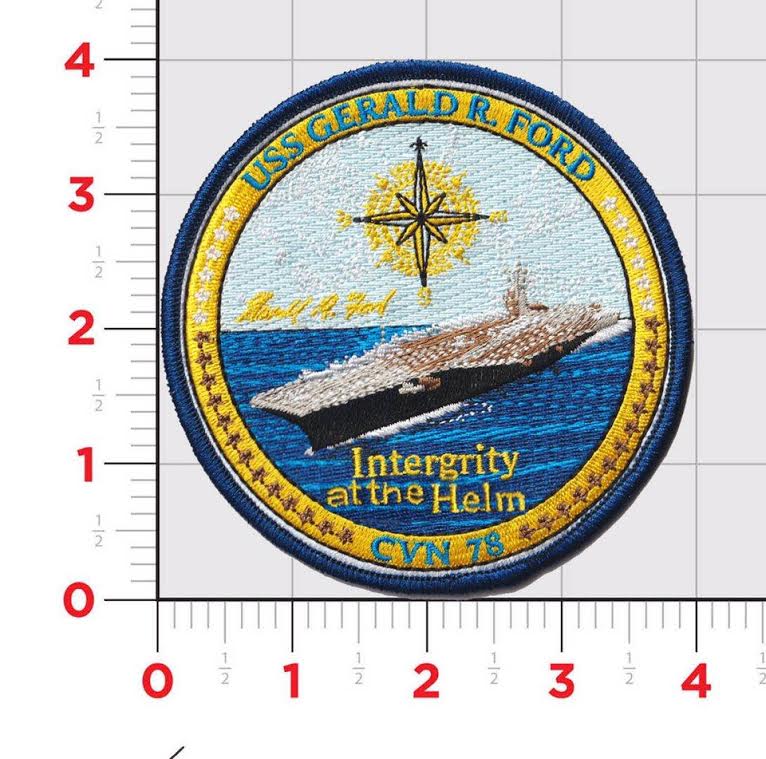 Officially Licensed US Navy USS Gerald Ford CVN-78 Patch