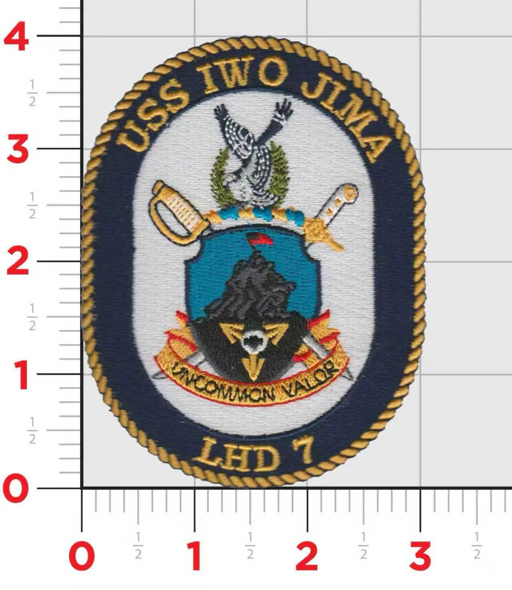 Officially Licensed US Navy USS Iwo Jima LHD-7 Patch