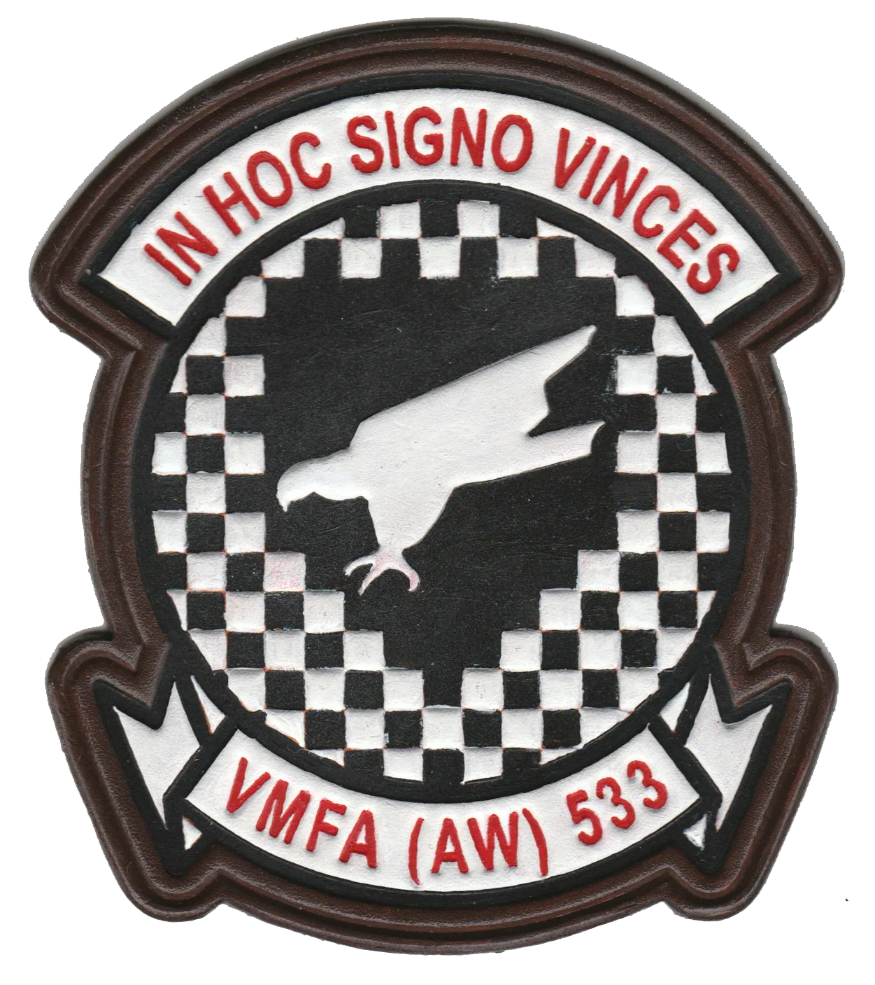 Officially Licensed UMSC VMFA (AW)-533 Hawks leather patch