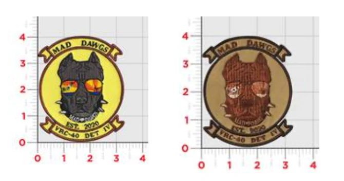 Official US Navy VRC-40 DET 4 Mad Dawgs Patches