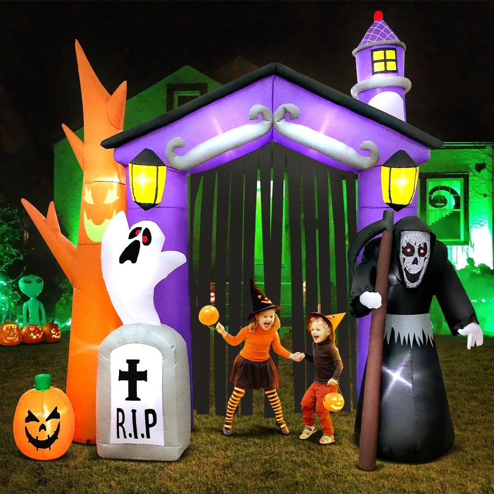 2025 9ft Halloween Inflatable Decorated Haunted House