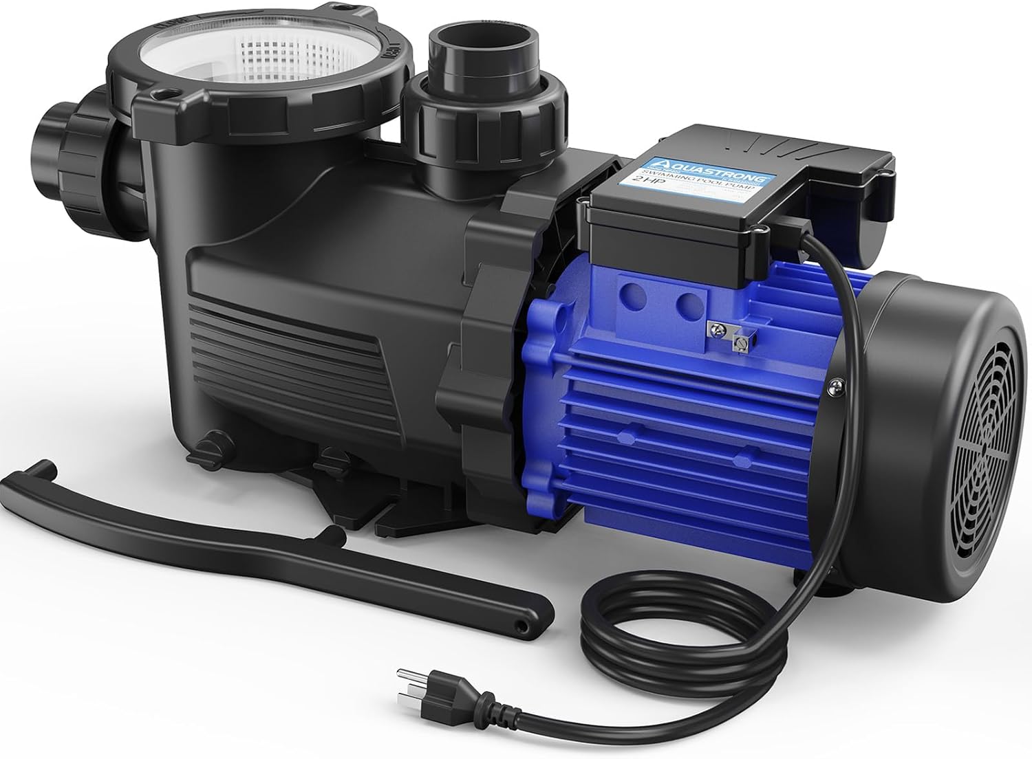 AQUASTRONG In/Above Ground Pool Pump, High Flow (with Timer, 2HP, 8917 GPH, 220V)