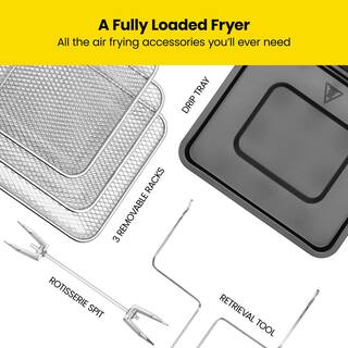 2025 Chefman 10-Liter Digital Multifunction Air Fryer Plus Rotisserie Dehydrator Oven RJ38-10-RDO-V2