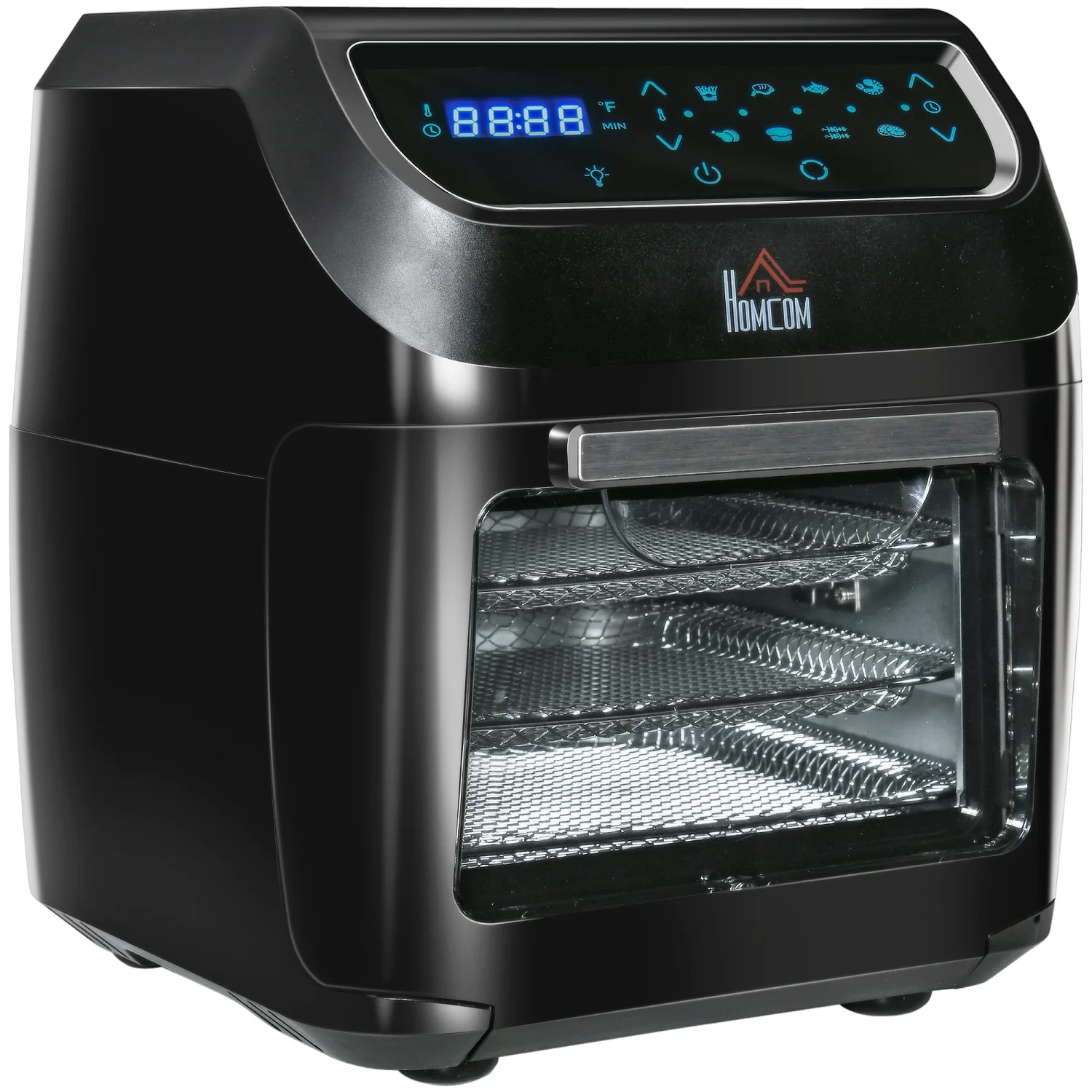 12QT Air Fryer Oven Combo, 8-in-1, 1700W, LED Display, Black, Includes Accessories