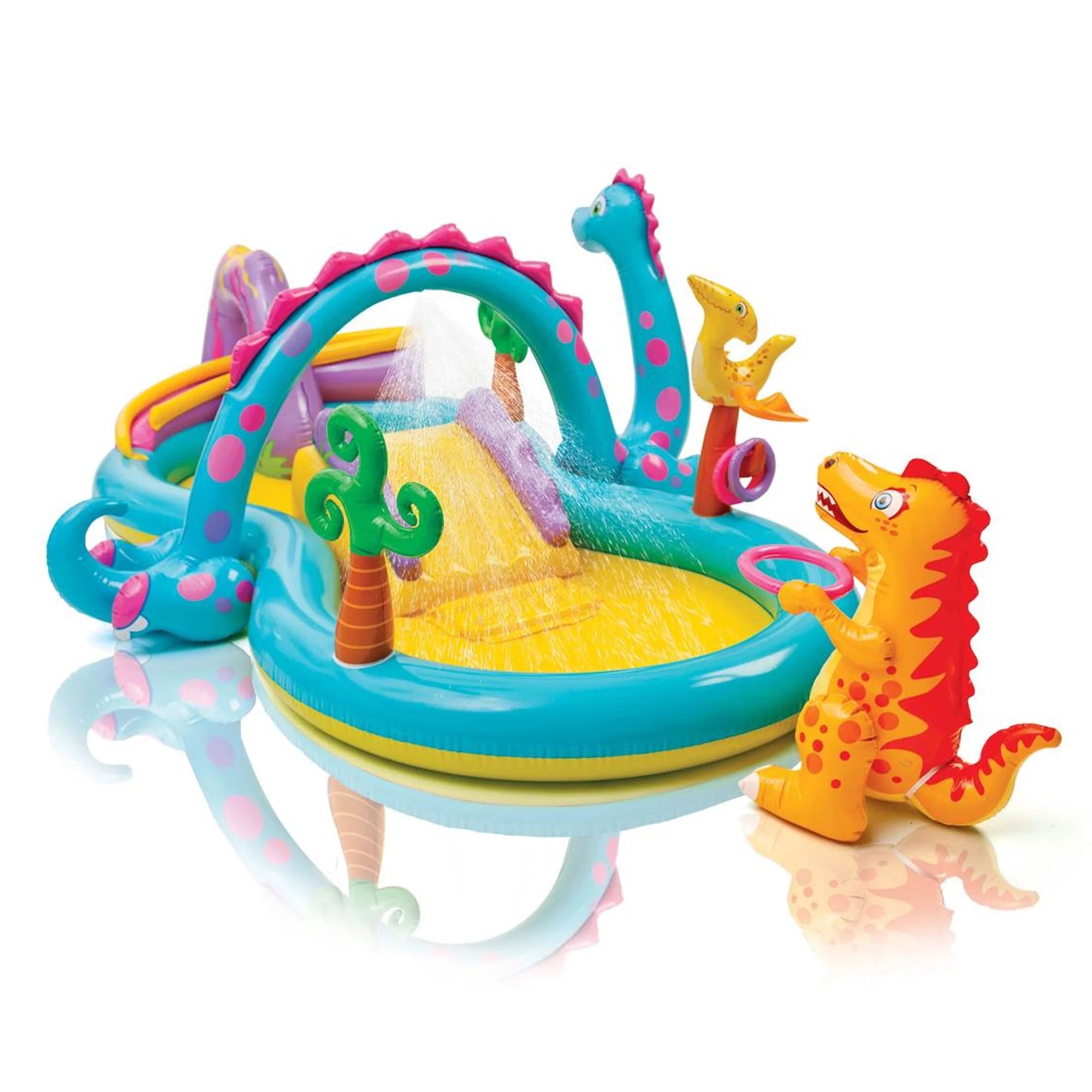 Dinoland Kiddie Inflatable Pool & Inflatable Ocean Backyard Kiddie Pool