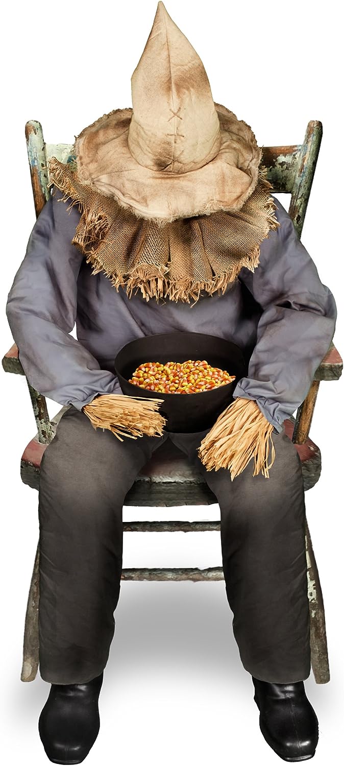 2025 Spiritual Halloween Sitting Scarecrow 4.5ft