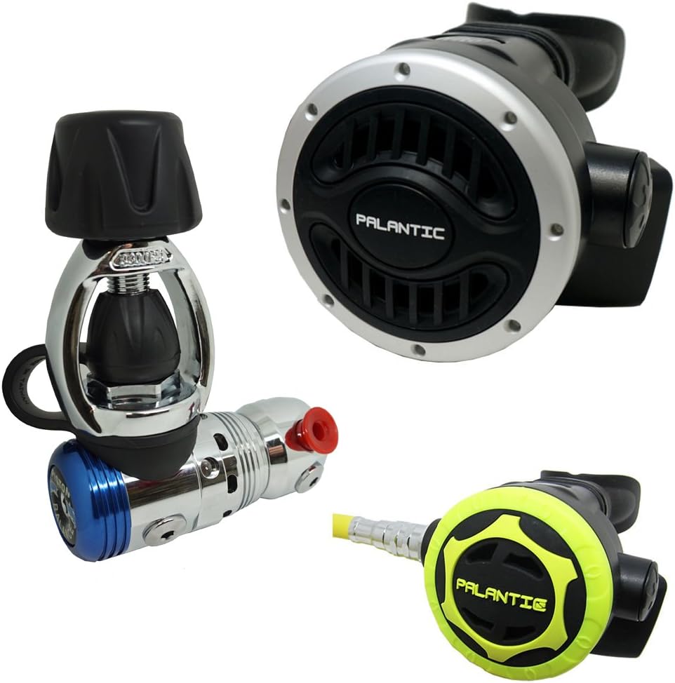 Palantic AS103 Yoke Regulator & Octopus Combo for Scuba Diving | High-Performance Over-Balanced Regulator, Silicone Mouthpiece, 27