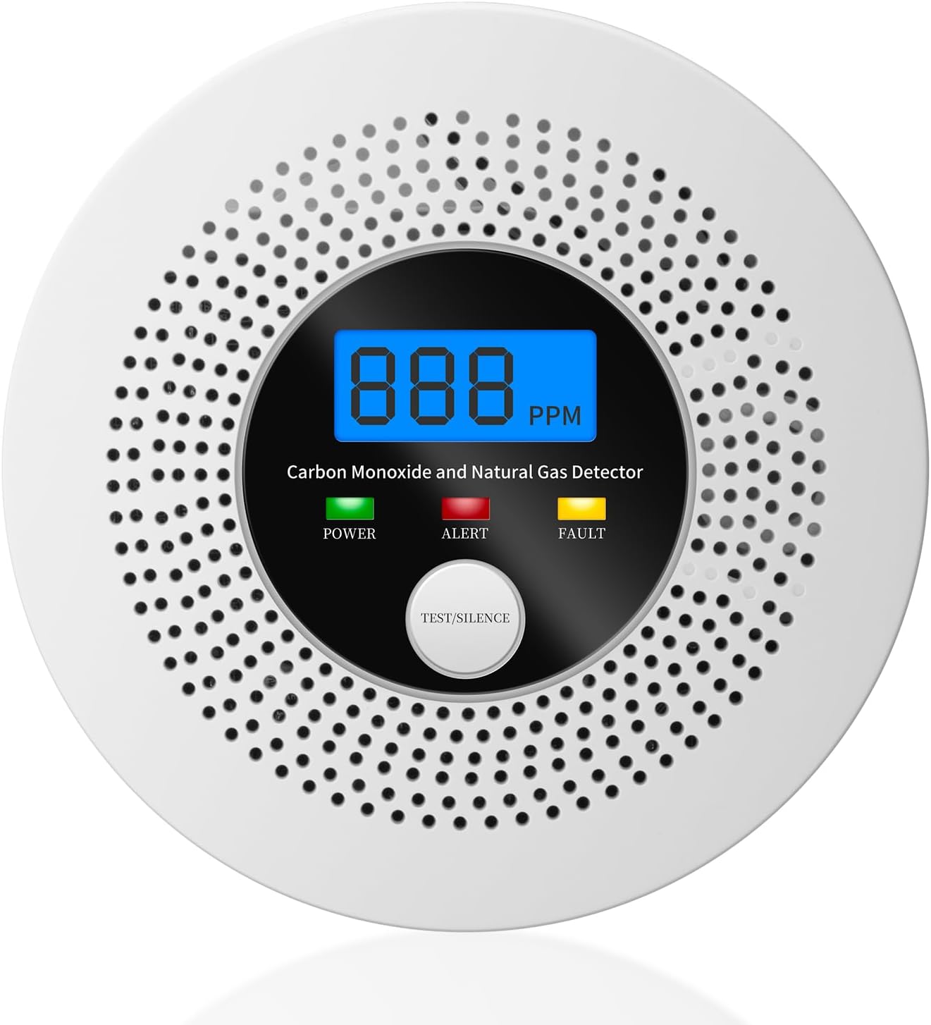 Natural Gas and Carbon Monoxide Detector 100% Battery-Powered CO&CH4 with LED Display and Audible Visual Alerts Methane Leak Sensor for Home RV Kitchen Apartment Safety (Includes Batteries)