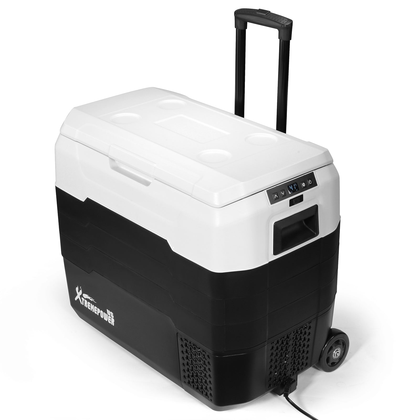 53-Quart Portable Bluetooth Rolling Cooler Refrigerator Car