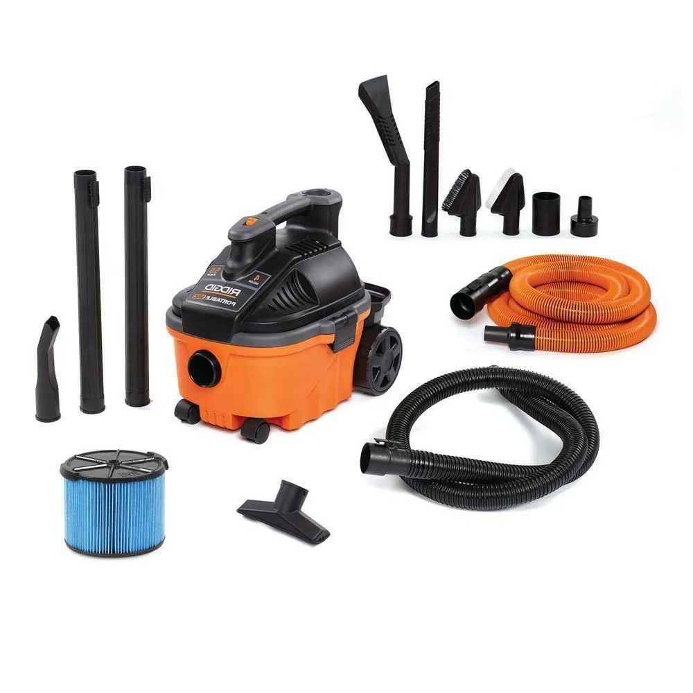 2025 4 gal. 5.0-Peak Portable Wet/Dry VAC with Premium Auto Detailing Kit