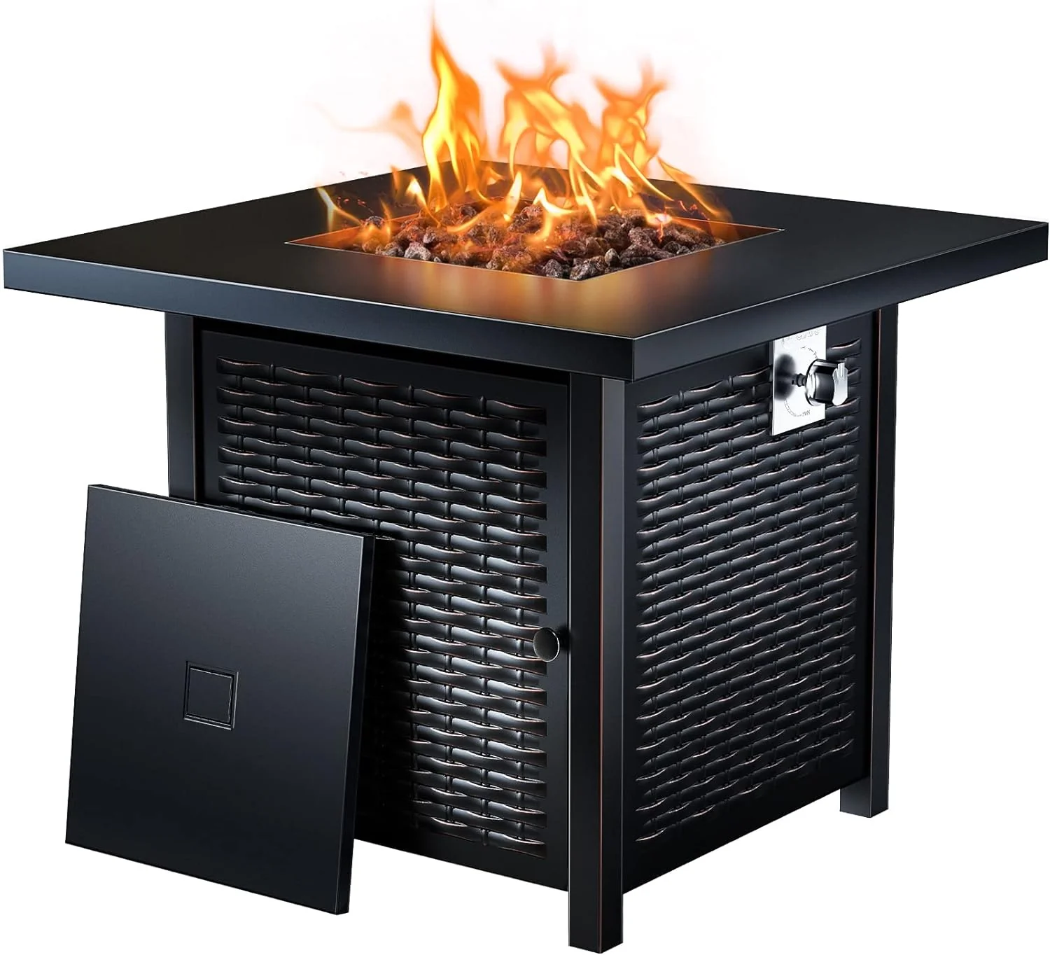2025 Gas Fire Pit Table, 50,000 BTU Outdoor Propane Fire Pit