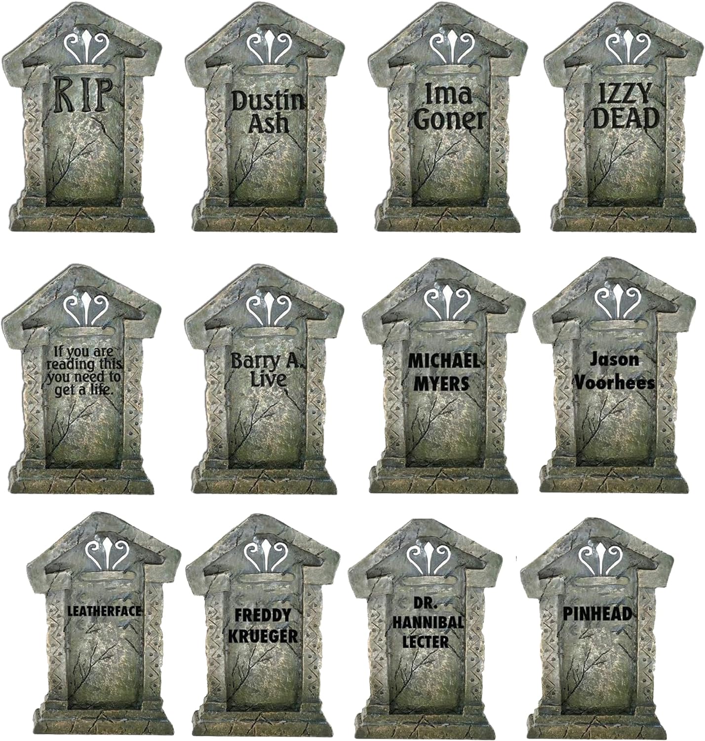2025 12 Halloween Tombstones for Halloween Cemetery