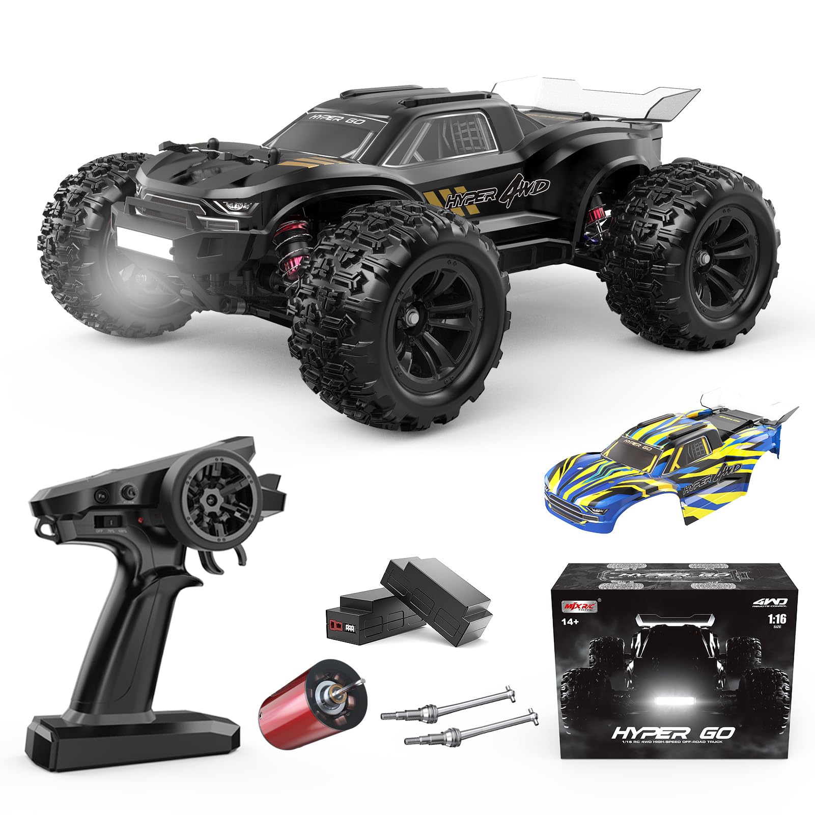 HYPER GO H16BM 1/16 RTR Brushless Fast RC Cars, Max 42mph