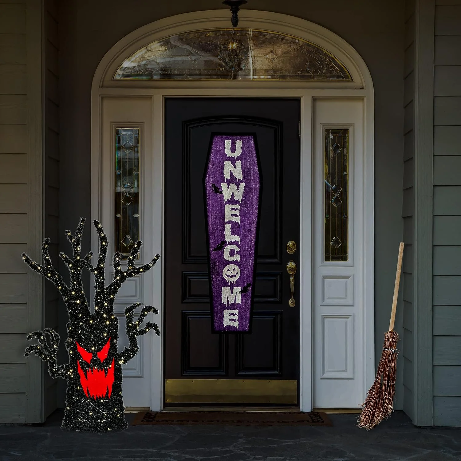 2025 2025 Pre-lit artificial tree decoration, black