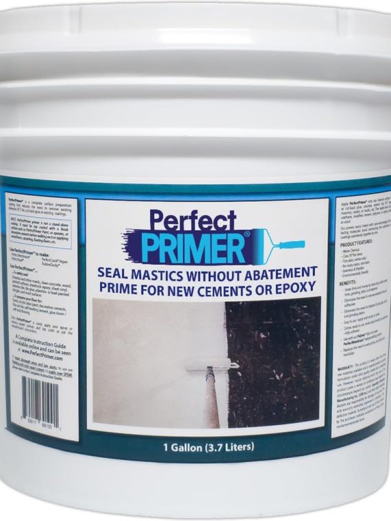 2025 The Only Encapsulant that Seals Non-Friable Black Mastic and Primes for New Paint, Epoxy, Tile, Leveling Cements, and more. 1 Gallon (Light Grey)