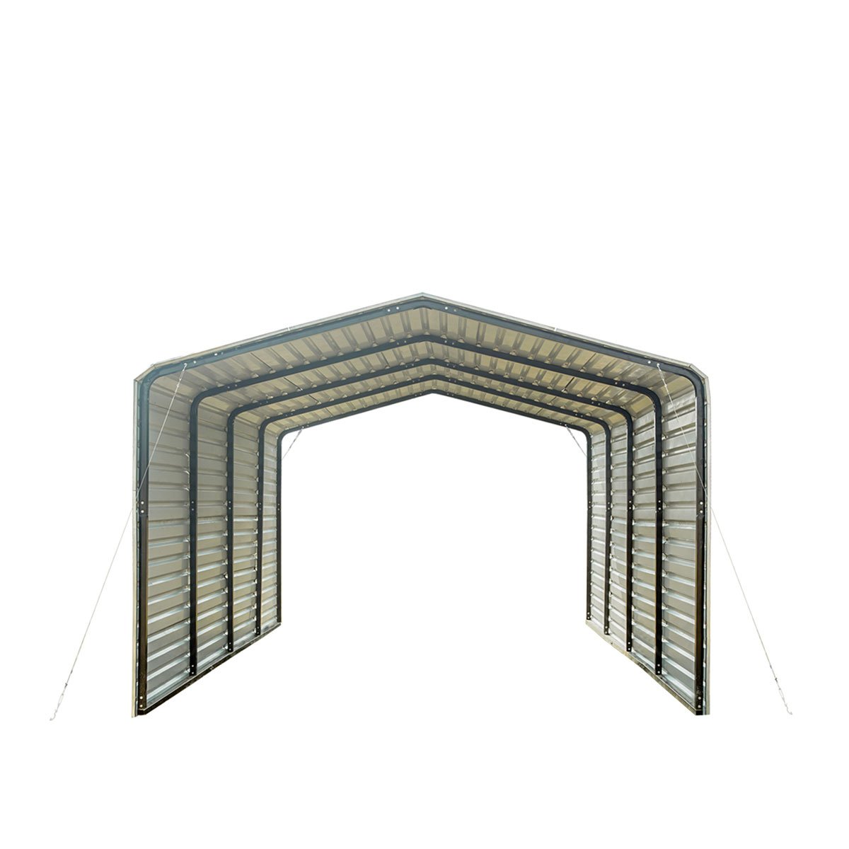 2025 TMG-CP1220F 12' x 20' All-Steel Carport with Enclosed Sides