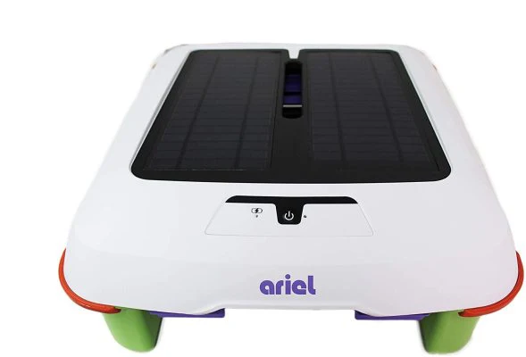 2025 Solar Breeze Ariel Automatic Robot Solar Pool Skimmer with Easy to Empty Oversized Filter Tray and Integrated Smart Technology with Obstacle Avoidance, Plus Solar Powered Cordless Design
