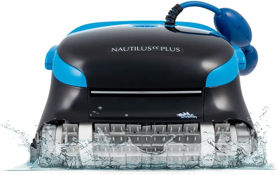 Dolphin Nautilus CC Plus Wi-Fi Automatic Robotic Pool Vacuum Cleaner, Always Cleaning, Never Charging, with Wall Climbing Scrubber Brush, Ideal for In-Ground Pools up to 50 FT in Length