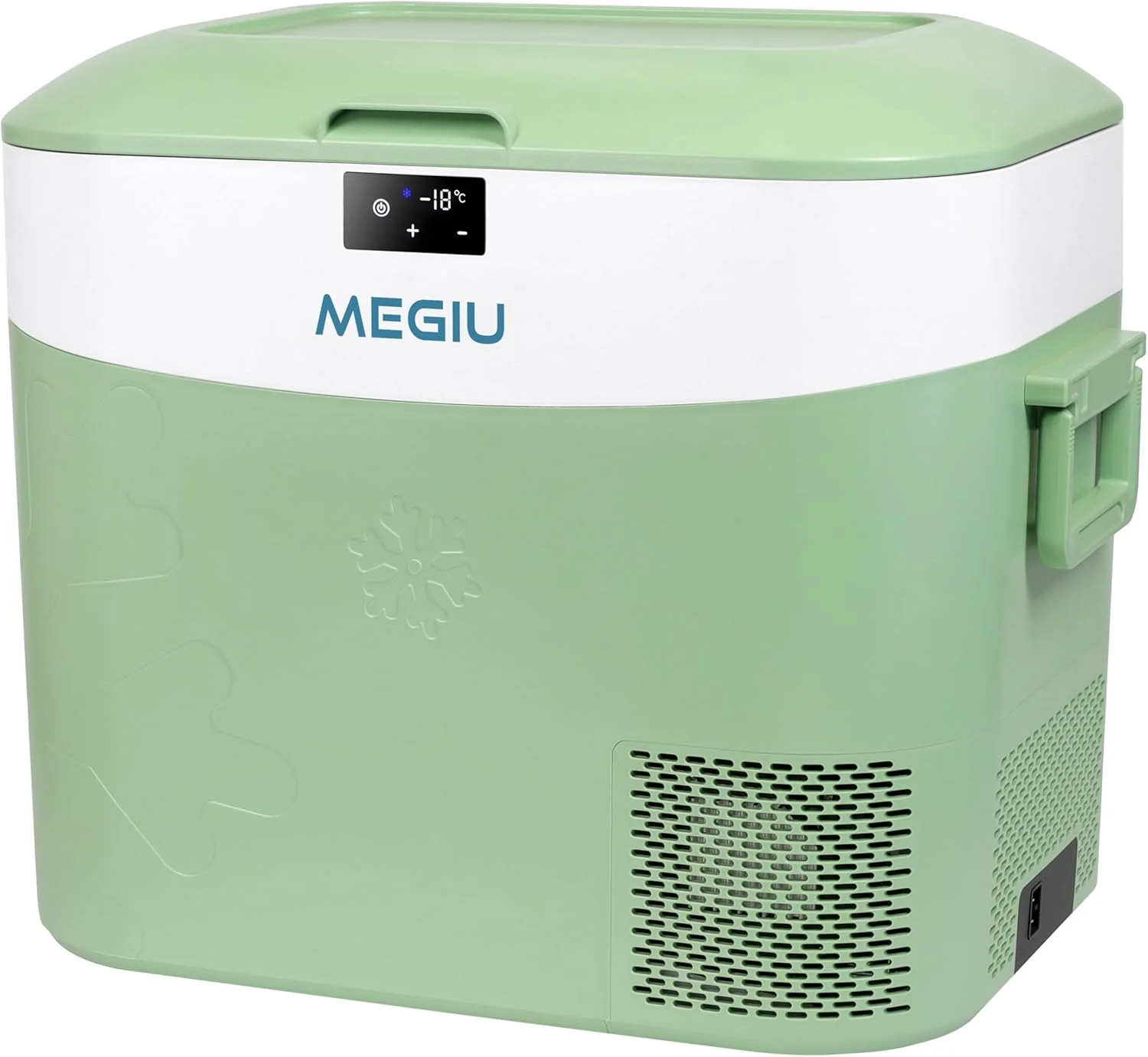 Car Fridge Portable 12 Volt Refrigerator 23 Quart (22 Liter) Freezer Compressor Cooler 12V/24V DC 110～240 V AC for Outdoor, Camping, Travel, Home Use -18℃~+15℃ (Green)